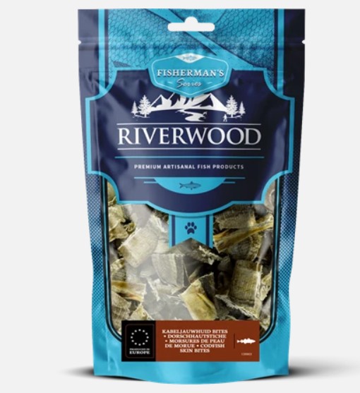 Riverwood  Kabeljauwhuid bites 100 gram